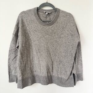 Athleta Women's Gray Merino Wool Cashmere Mock Neck Sweater Size Small Soft Cozy